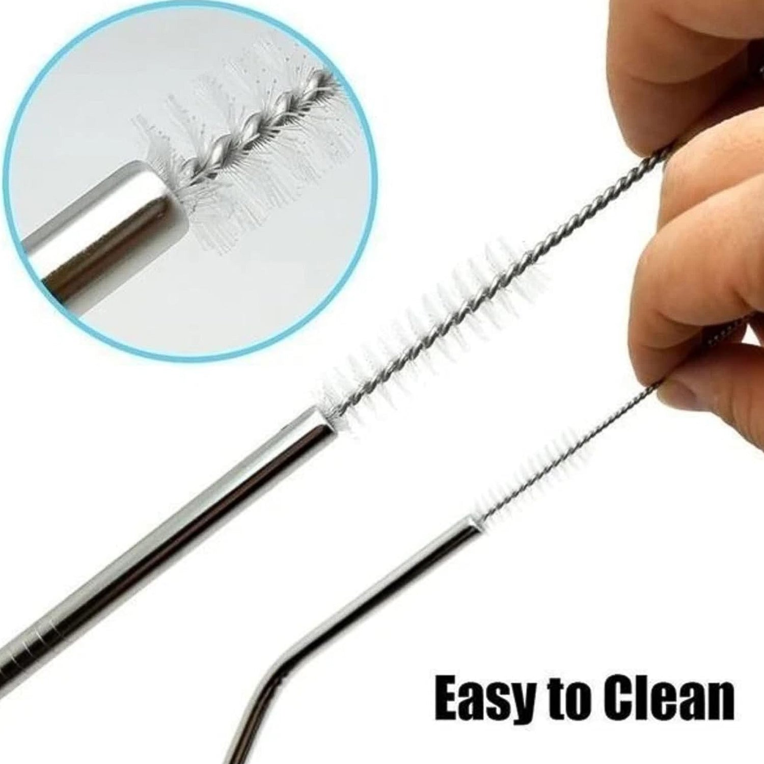 579 Set Of 4 Stainless Steel Straws  Brush (2 Straight Straws 2 Bent Straws 1 Brush) 579 Set Of 4 Stainless Steel Straws  Brush (2 Straight Straws 2 Bent Straws 1 Brush)